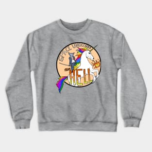 Space Unicorns From Hell Crewneck Sweatshirt